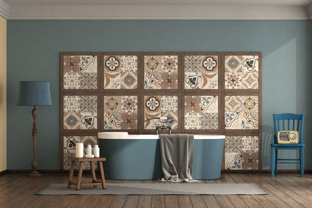 Modern alfresco with architectural windows and retractable blinds