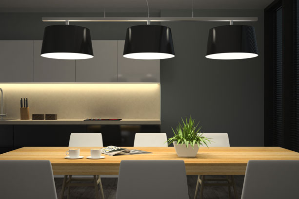 Modern alfresco with architectural windows and retractable blinds