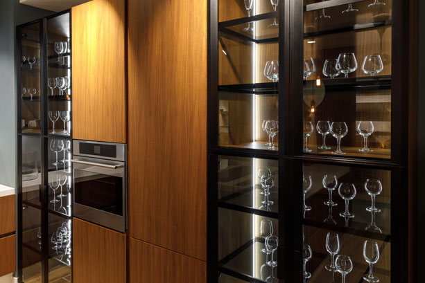 Outdoor entertaining with architectural windows